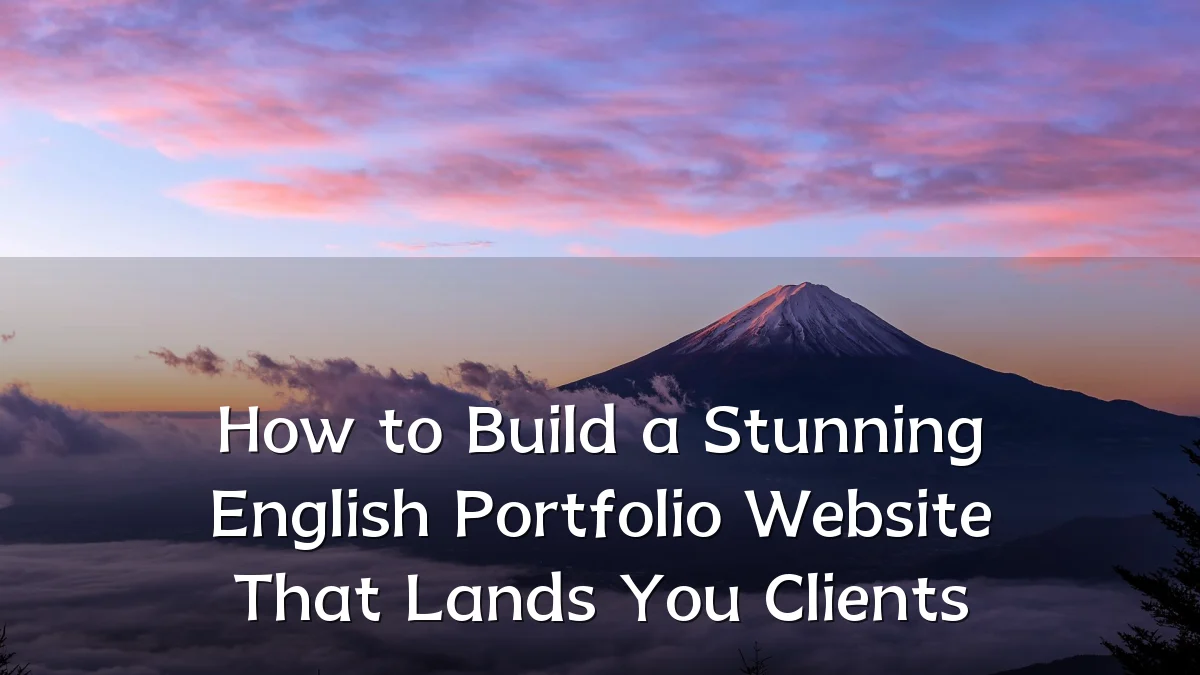 How to Build a Stunning English Portfolio Website That Lands You Clients