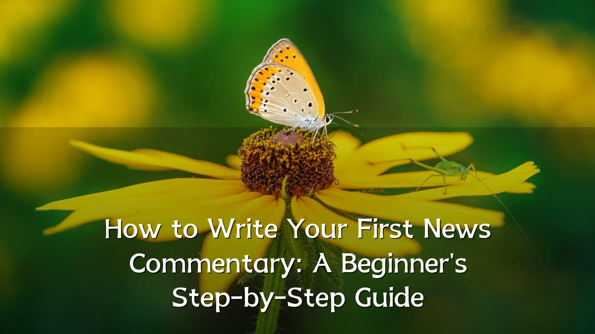 How to Write Your First News Commentary: A Beginner's Step-by-Step Guide