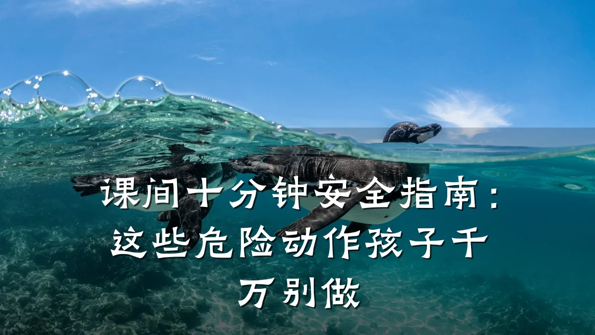 课间十分钟安全指南:这些危险动作孩子千万别做